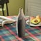 Uniquewise 9 Inch Modern Decorative Ceramic Table Vase Ripped Design Bottle Shape Flower Holder, Black QI004356.BK - alternate 2
